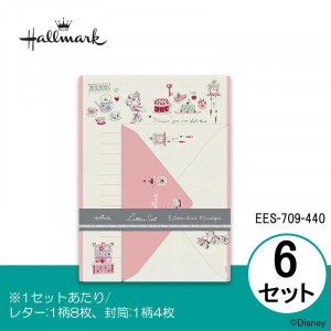 Hallmark ホールマーク Disney(ディズニー) レターセット ミニー スウィートピンク 6セット