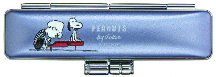 SNOOPY　スヌーピー　印鑑ケース　ネオメタリックケース　ブルー　TSK-42034