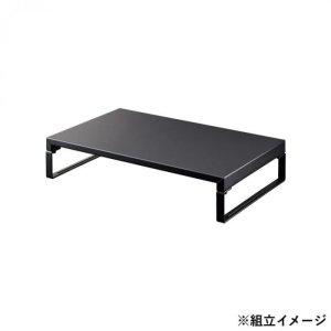 画像: LIHIT LAB.(リヒトラブ)　机上台　幅390mm・ロータイプ　マットブラック　A-7330-124