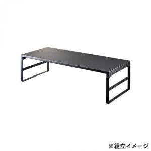 画像: LIHIT LAB.(リヒトラブ)　机上台　幅590mm・ハイタイプ　マットブラック　A-7333-124