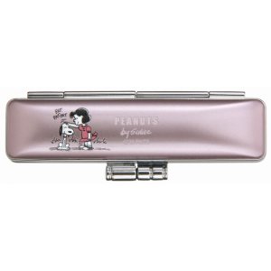 画像: SNOOPY　スヌーピー　印鑑ケース　ネオメタリックケース　ピンク　TSK-42027