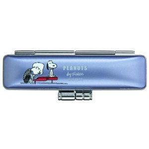 画像: SNOOPY　スヌーピー　印鑑ケース　ネオメタリックケース　ブルー　TSK-42034
