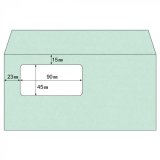 画像: ヒサゴ 窓つき封筒 A4 三ツ折用/グリーン 200枚 MF14