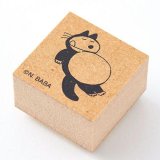 画像: ゾーウィー 11ぴきのねこ 木製スタンプ たぬきおなか 9306