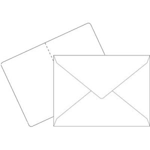 画像: ２折カードと洋２封筒セット（プリンター対応）