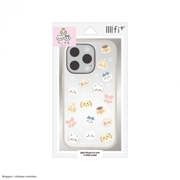 ちいかわ IIIIfit Clear iPhone16 Pro対応 ケース 総柄 CK-56A