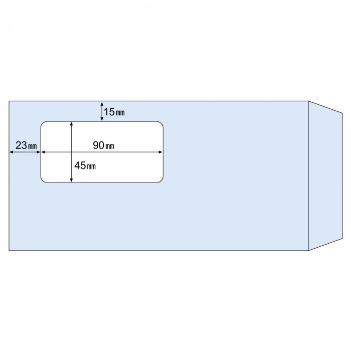 ヒサゴ 窓つき封筒 A4 三ツ折用 アクア 100枚 MF16
