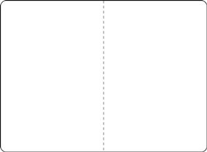 画像1: インクジェット・レーザプリンター共通２折カードホワイト　バラ (1)