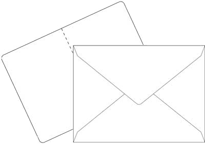 画像1: ２折カードと洋２封筒セット（プリンター対応） (1)
